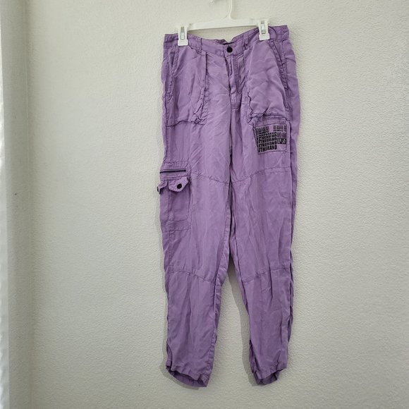 LF The Brand Women's High Rise Cargo Pants in Lavender - Picture 1 of 10